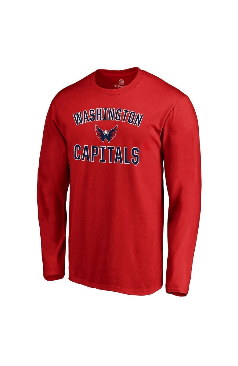 FANATICS Men's Fanatics Branded Red Washington Capitals Team Victory Arch Long Sleeve T-Shirt, Alternate, color, 
