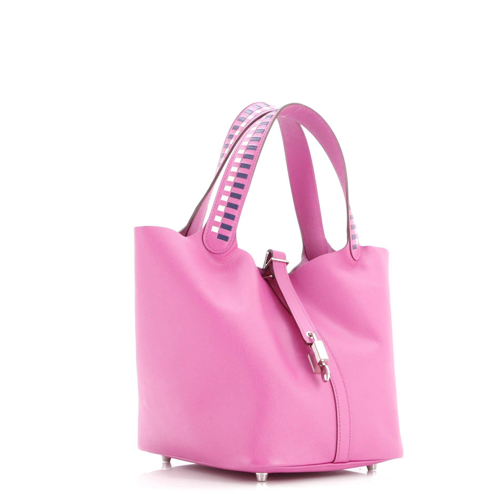 Pre-Owned Hermes Picotin Lock Bag Tressage Epsom MM, Alternate, color, 