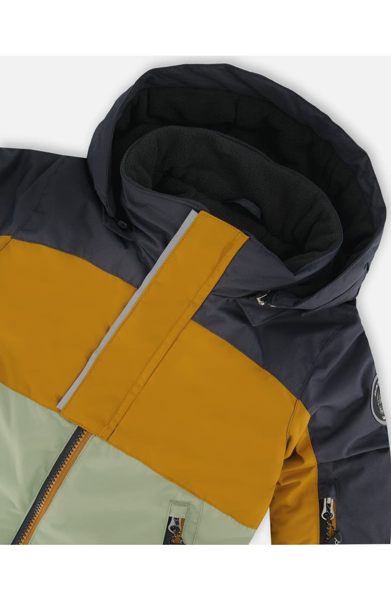 Deux par Deux Boy's Two Piece Snowsuit Colorblock And Print Camo Dark Gray, Alternate, color, 