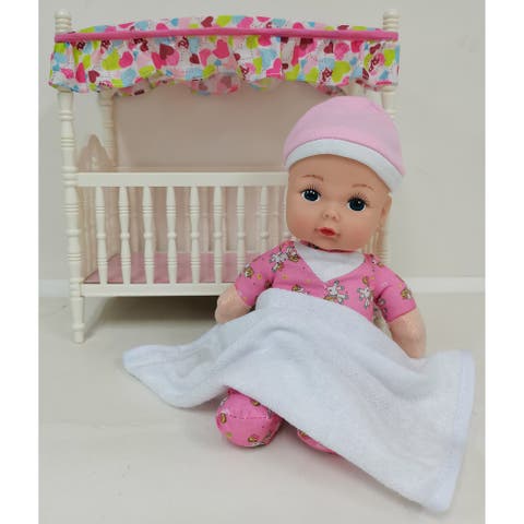 Canopy Crib With Toy Doll