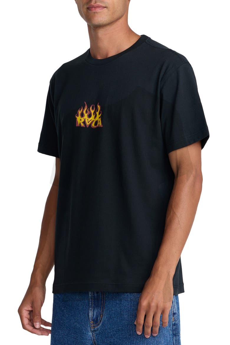 Spanky Fuego Cotton Graphic T-Shirt, Alternate, color, BLACK