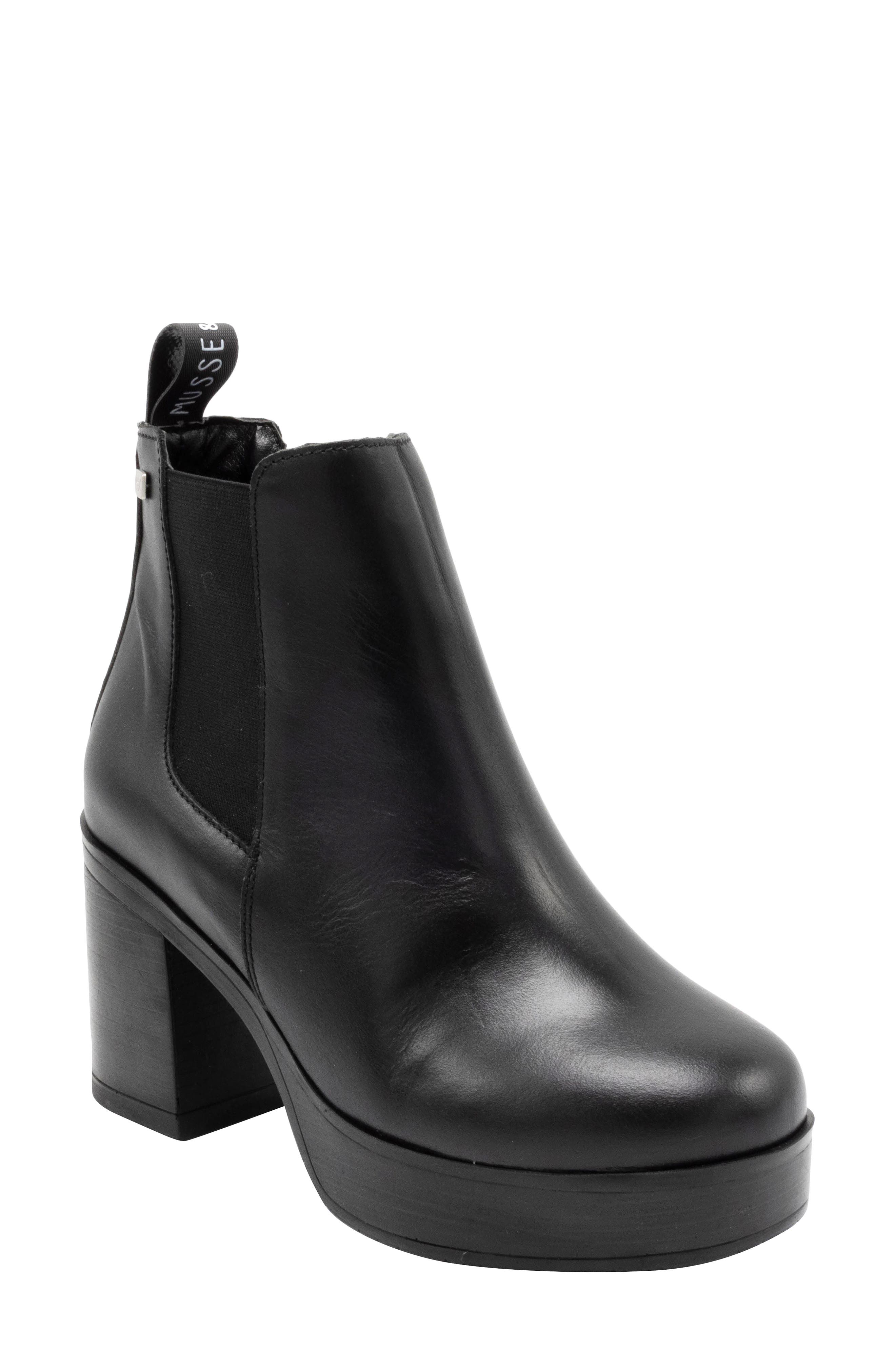 Musse & Cloud Musse&Cloud Ronan Waterproof Platform Block Heel Chelsea Bootie, Main, color, 