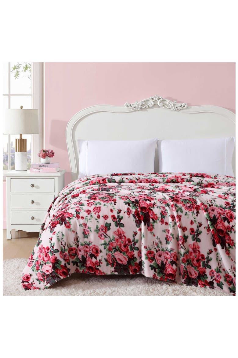 Floral Blanket, Alternate, color, PINK