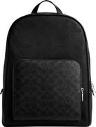 COACH Wade Logo Jacquard Canvas & Leather Backpack