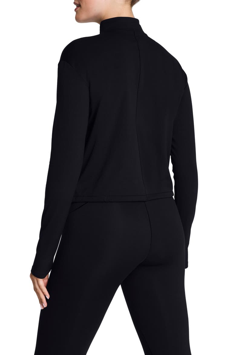Brushed Full Zip Jacket, Alternate, color, VERY BLACK