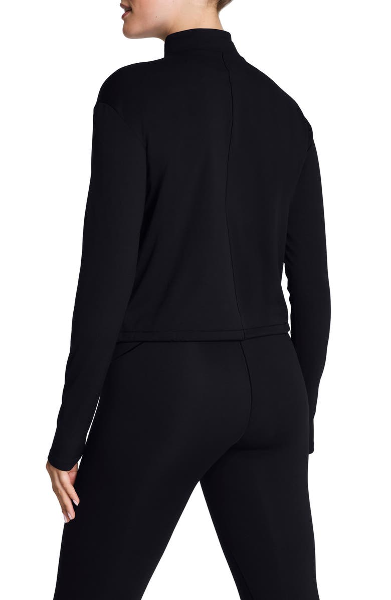 SPANX<sup>®</sup> Brushed Full Zip Jacket, Alternate, color, Very Black