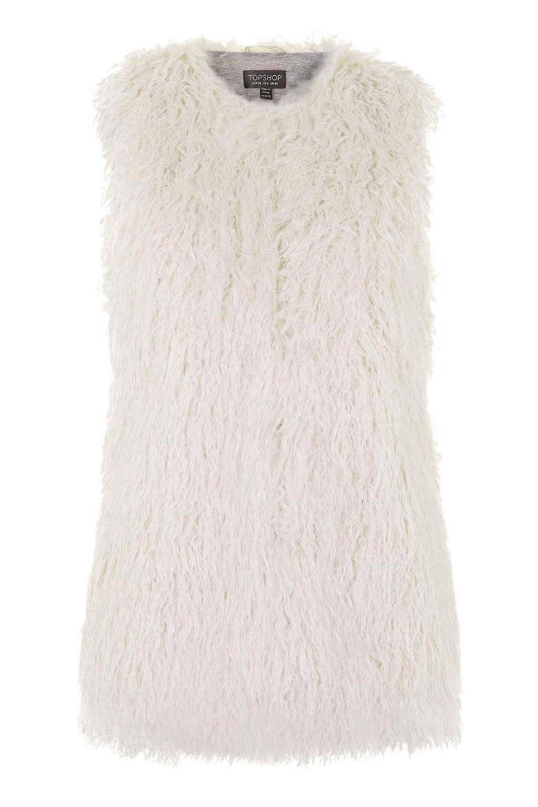 'Shaun' Faux Fur Vest, Alternate, color, NUDE