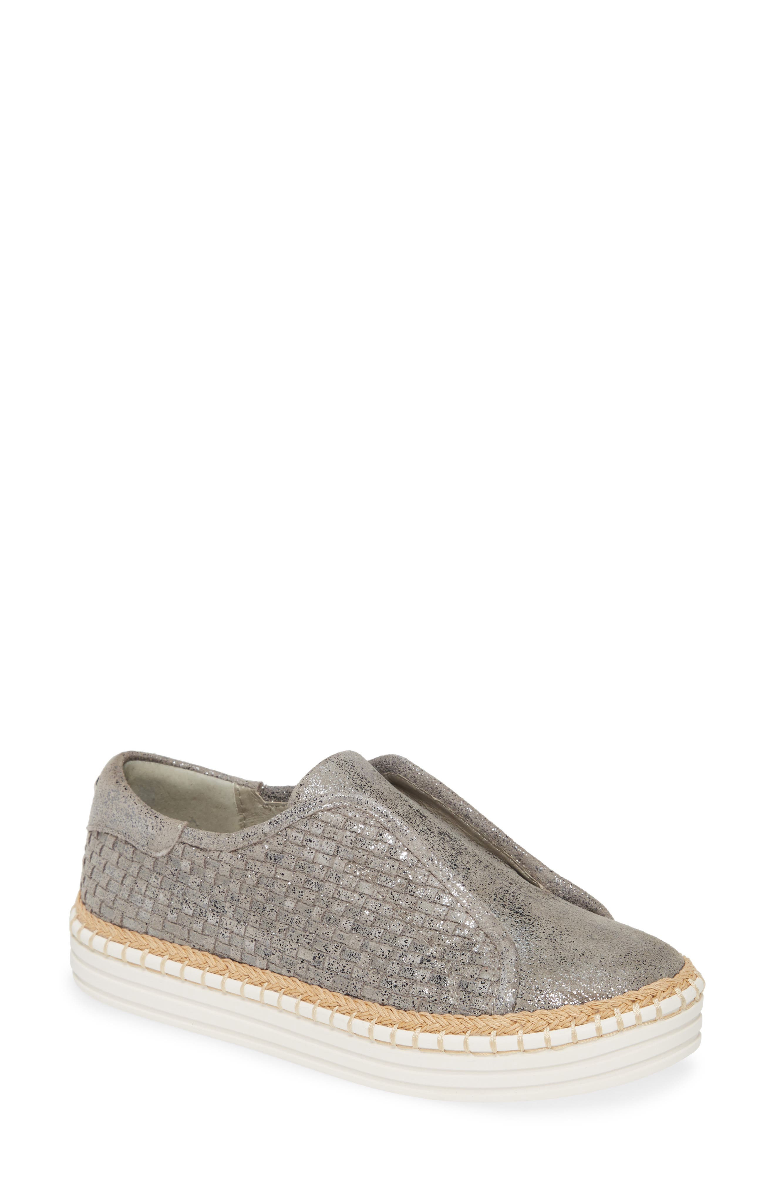Kayla Slip-On Sneaker, Main, color, PEWTER KISS LEATHER