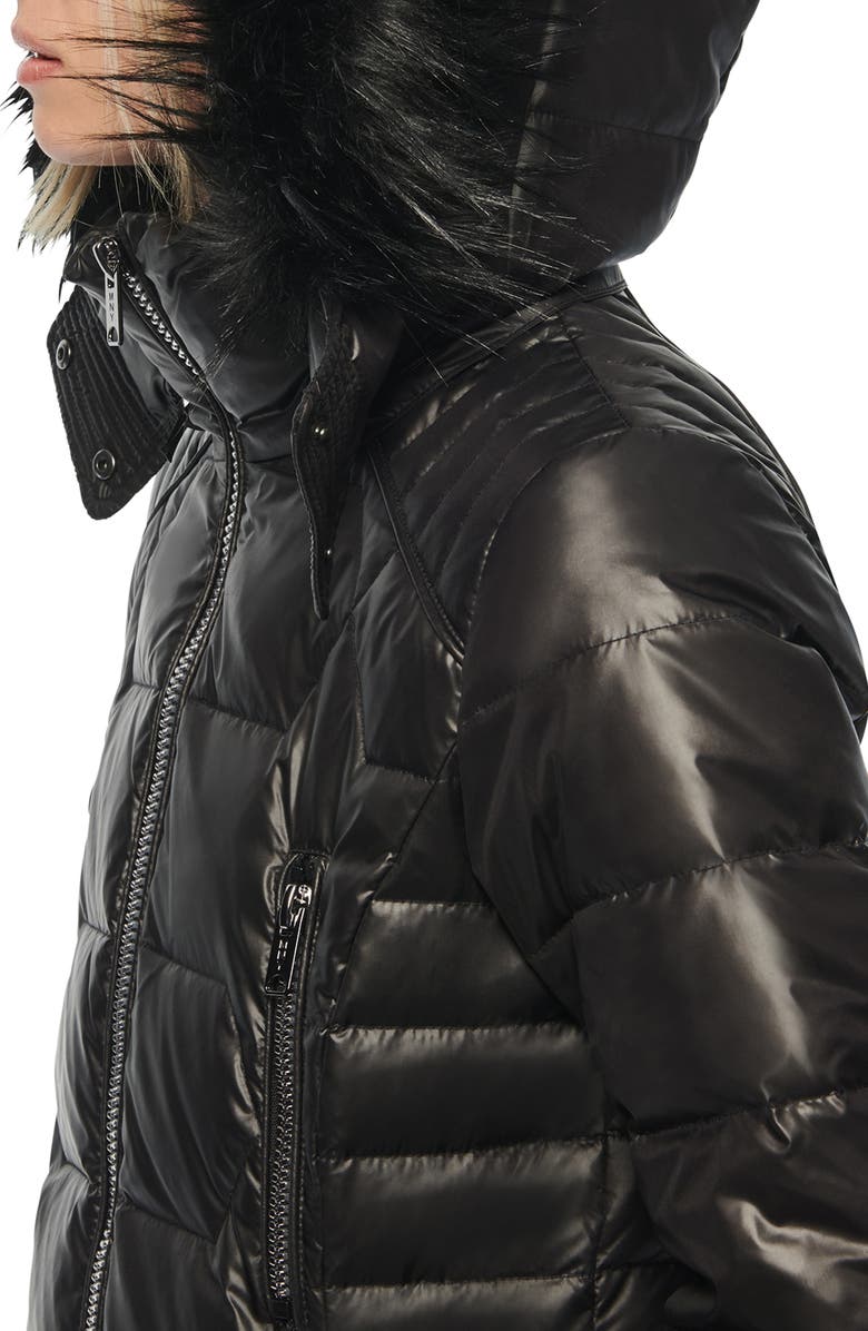 Marc New York Pomona Faux Fur Trim Down Puffer Jacket, Alternate, color, 