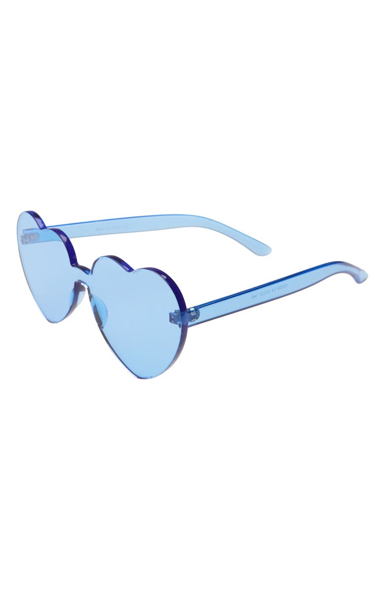 BP. Be Proud by BP. Gender Inclusive 52mm Rimless Heart Sunglasses, Alternate, color, 