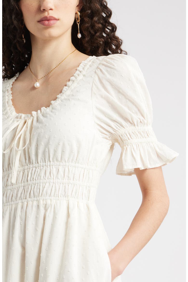 Smocked Waist Maxi Dress, Alternate, color, IVORY PRISTINE
