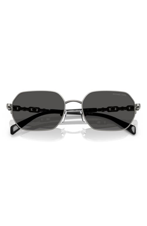 Michael Kors 57mm Irregular Sunglasses In Black