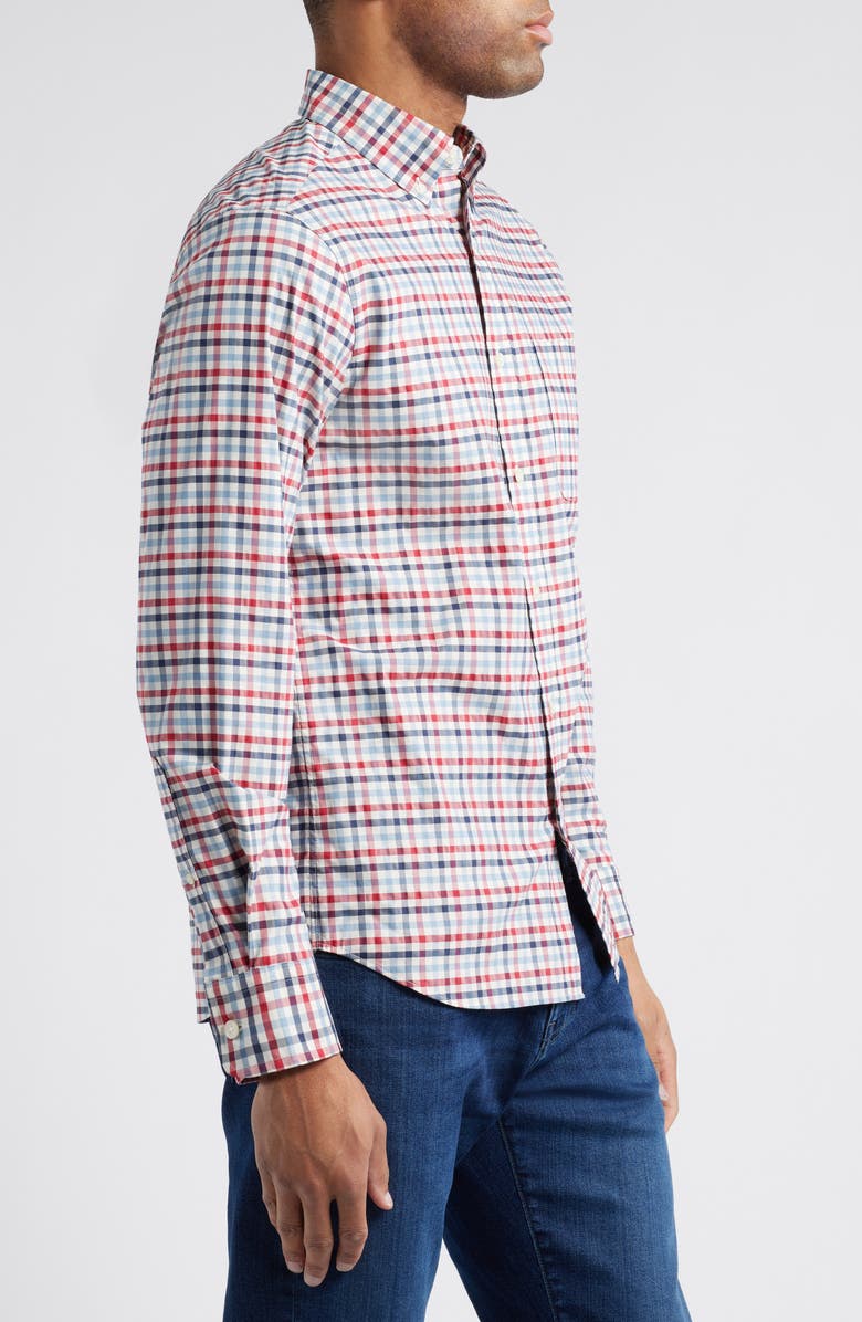 vineyard vines Regular Fit On-The-Go brrrº Gingham Button-Down Shirt, Alternate, color, 