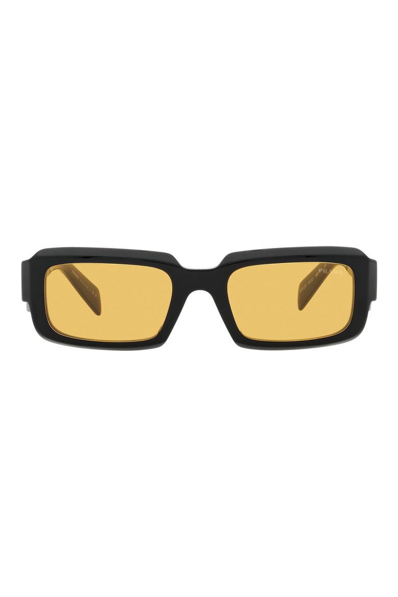 55mm Cat Eye Sunglasses, Main, color, BLACK YELLOW