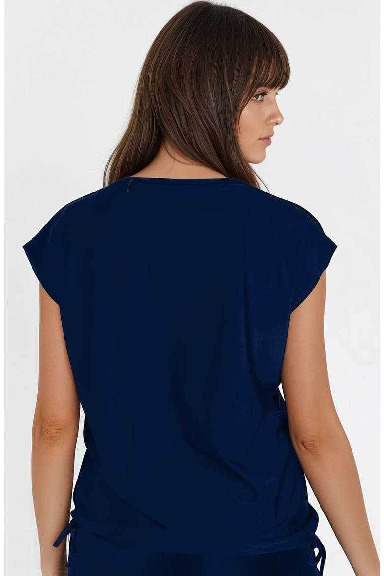 Daphne Loose Fit Swim Top, Alternate, color, Navy