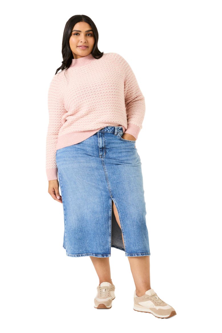 Plus Size Candy Stripe Sweater, Alternate, color, Pink