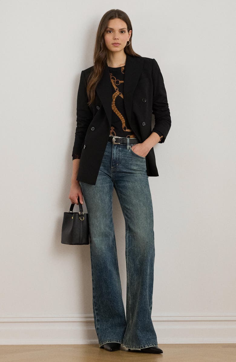 Lauren Ralph Lauren High Waist Flare Jeans, Alternate, color, Haze Wash