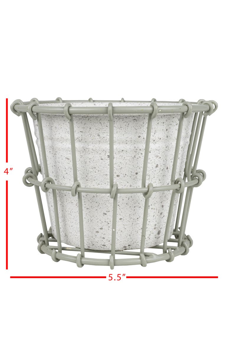 Mini 2-Piece Planter Gray Metal, Alternate, color, Gray