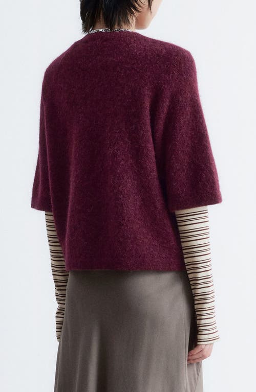 & Other Stories Alpaca & Wool Blend Elbow Sleeve Sweater In Burgundy