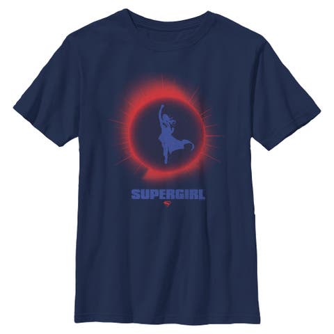 Boy's Supergirl Kara Flying Silhouette  Graphic T-Shirt