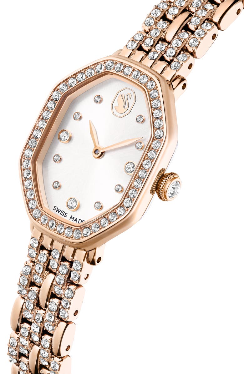 Swarovski Dextera Bracelet Watch, 32mm x 23mm, Alternate, color, Gold