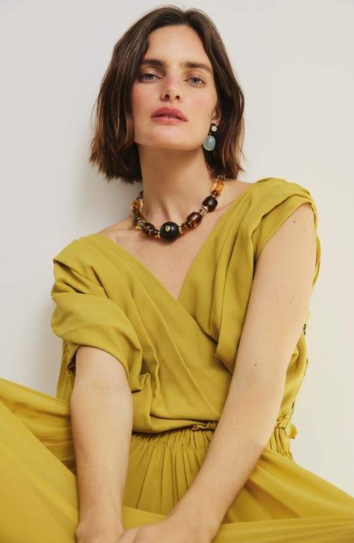 Lizzie Fortunato Laurel Drop Earrings In Green