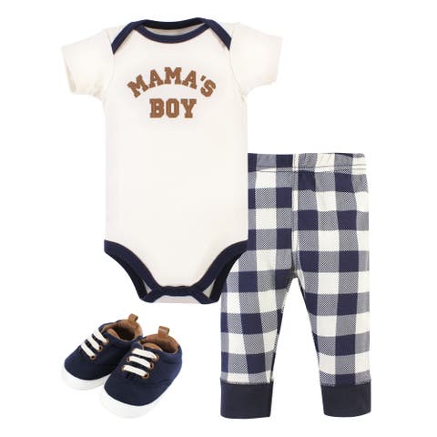 Cotton Bodysuit, Pant and Shoe Set (Baby)