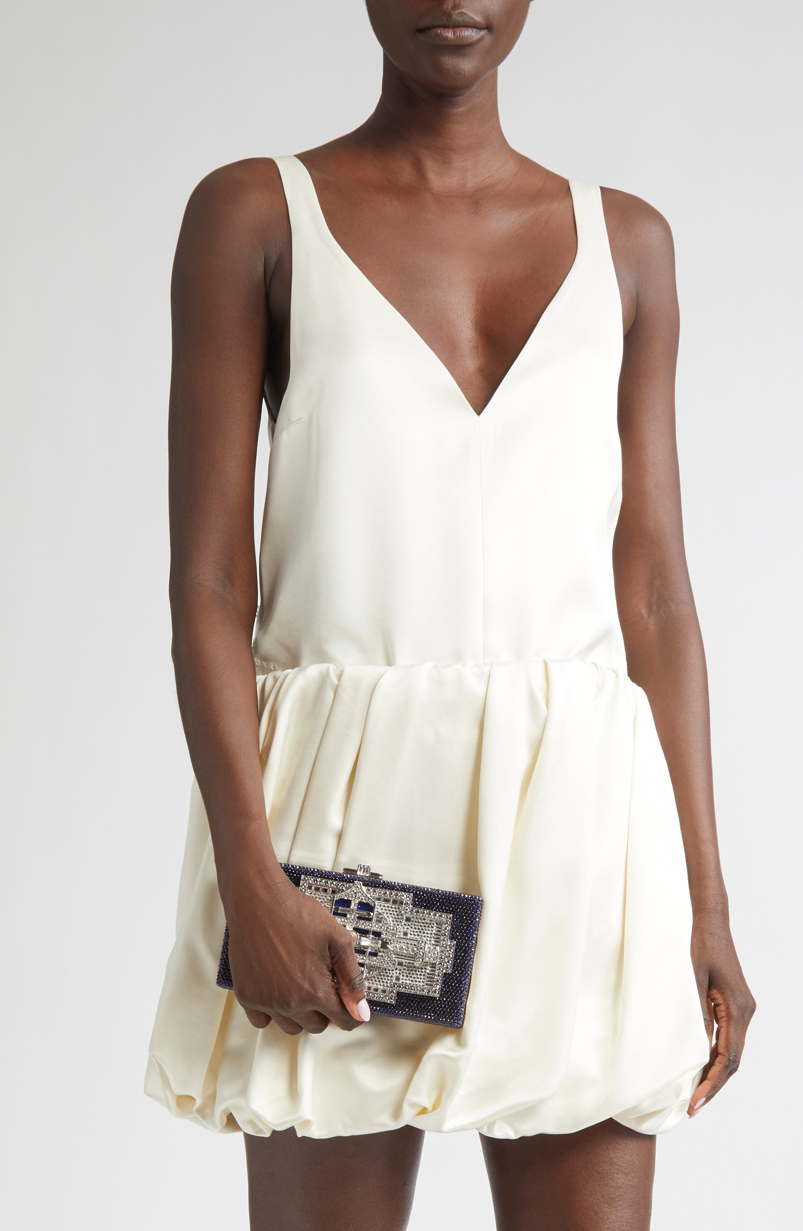 JUDITH LEIBER COUTURE Lillian Sleek Crystal Embellished Clutch, Alternate, color, 