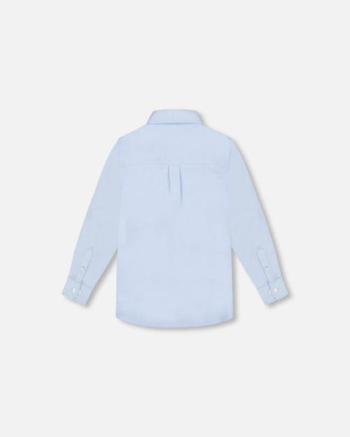 Deux Par Deux Little Boy's Long Sleeve Button Down Shirt Pale Blue In Pale Blue