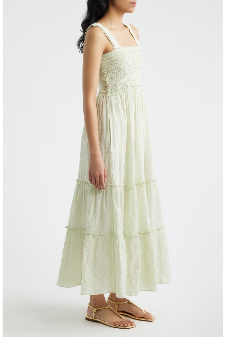 Hadly Stripe Sleeveless Maxi Dress, Alternate, color, PISTACHIO X CONCH SHELL PINK