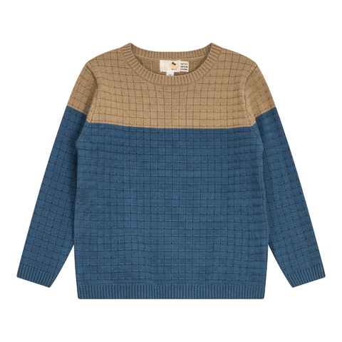Long Sleeve Checkered Knit Sweater (Toddler, Little Kid & Big Kid)