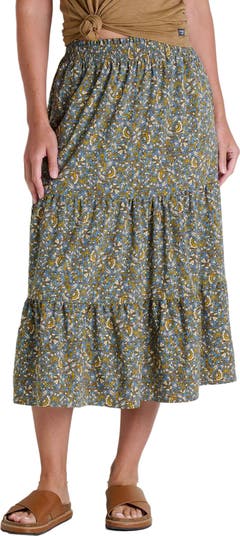 Toad & Co Sunkissed Tiered Midi Skirt | Nordstrom