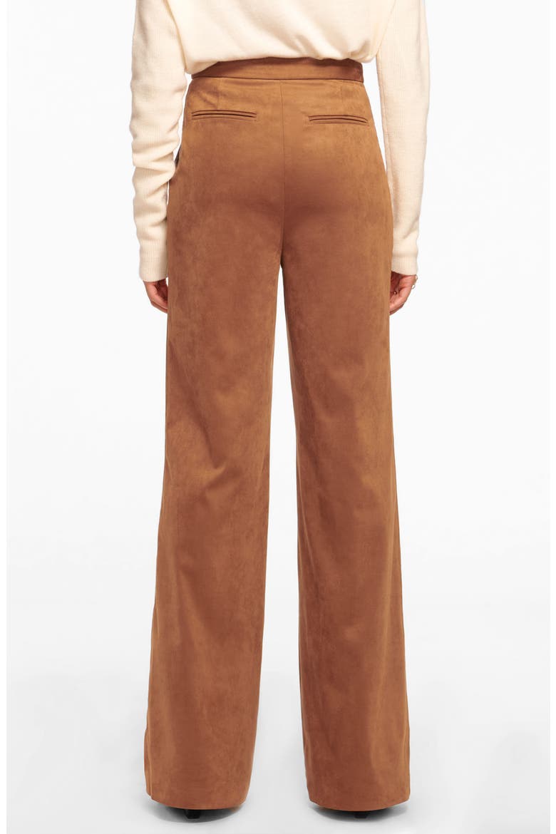 Edwina Faux Suede Pants, Alternate, color, SADDLE