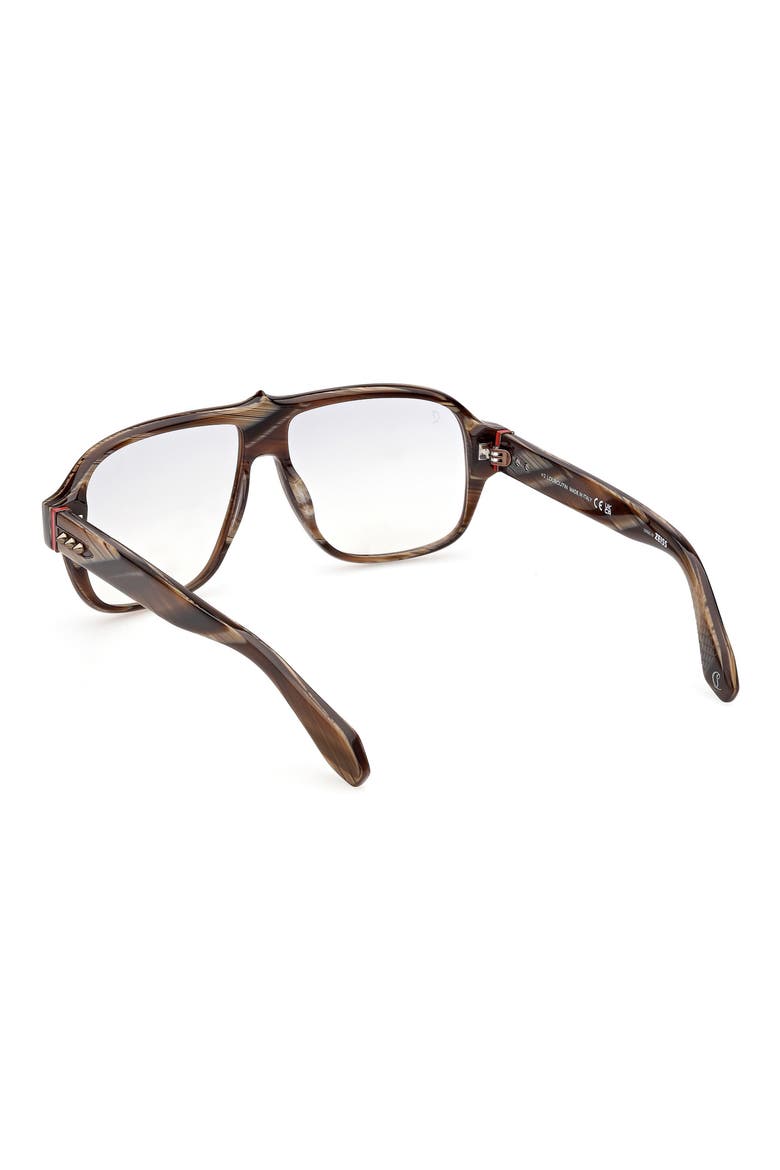 59mm Navigator Sunglasses, Alternate, color, BROWN HORN/ BRONZE/ SMOKE