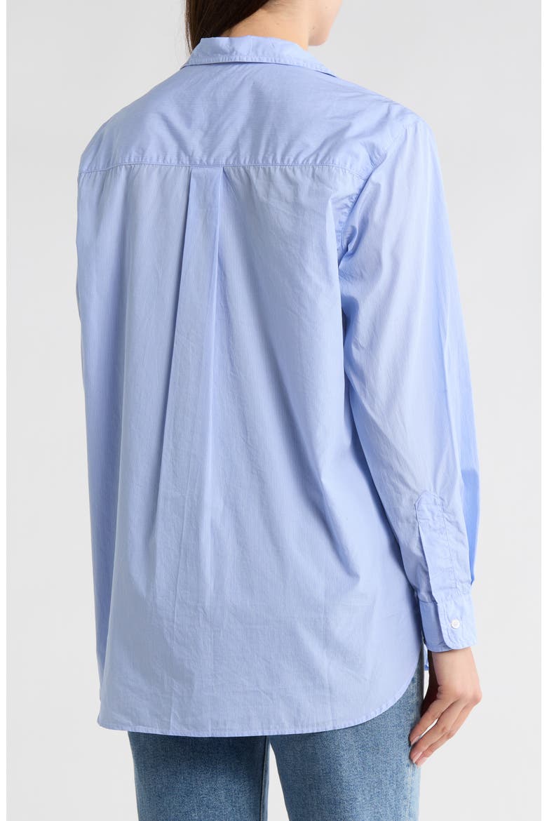 Joedy Relaxed Fit Stripe Button-Up Shirt, Alternate, color, THIN WHITE BLUE STRIPE