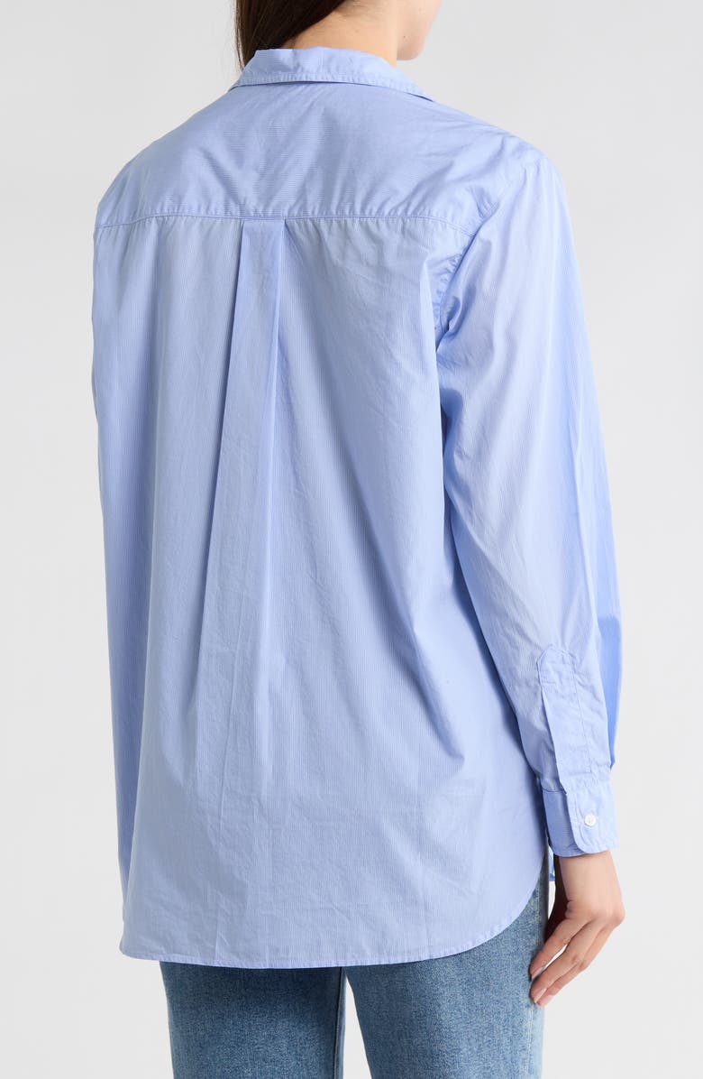 Frank & Eileen Joedy Relaxed Fit Stripe Button-Up Shirt, Alternate, color, Thin White Blue Stripe