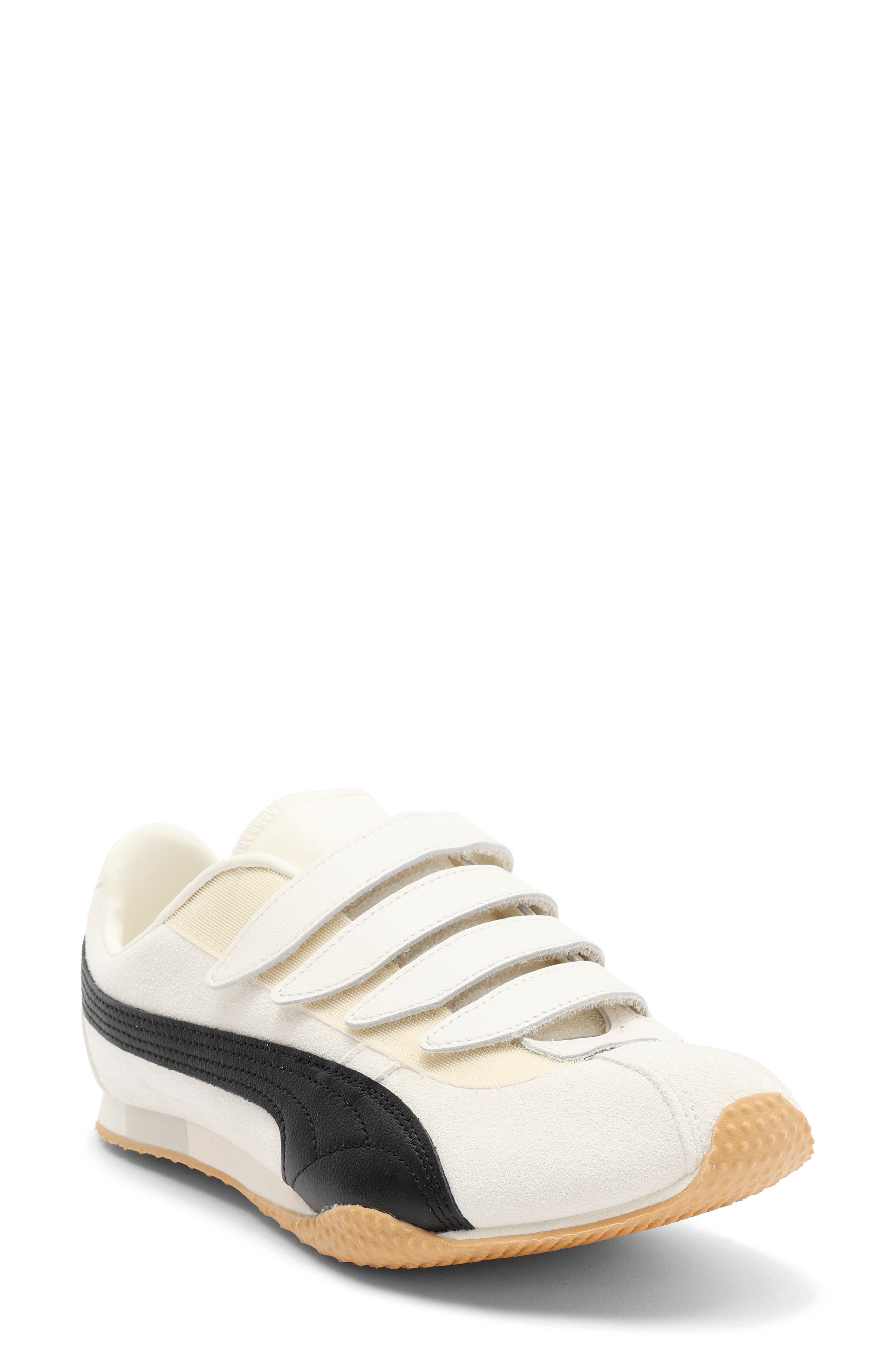 PUMA H-Street Strap Sneaker, Main, color, Warm White/ Puma Black