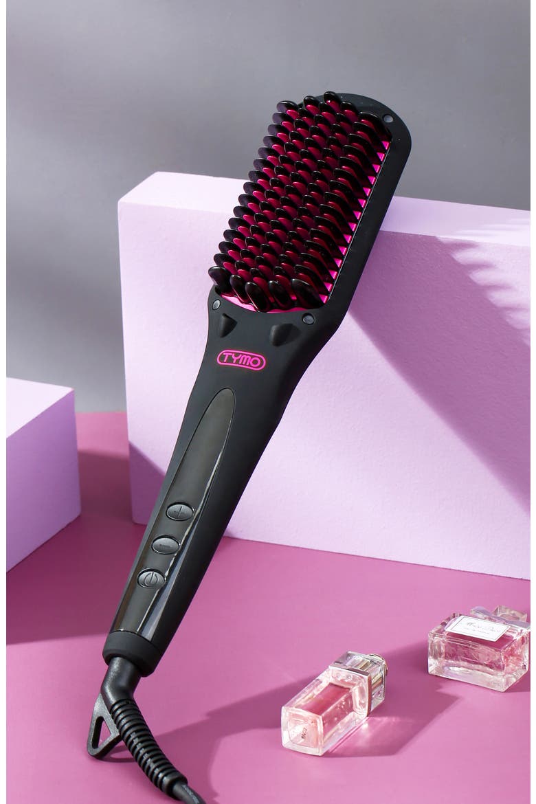 iONIC Hair Straightener Brush, Alternate, color, BLACK