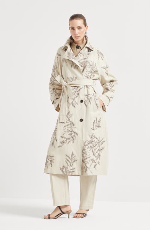 Shop Brunello Cucinelli Corset Cigarette Trousers In Beige