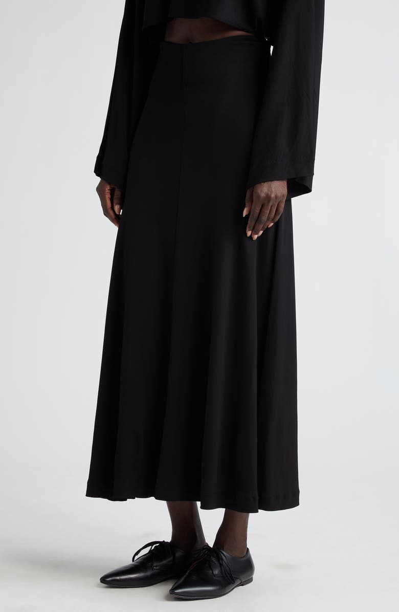 BITE Studios Movere Jersey Midi Skirt, Alternate, color, Black
