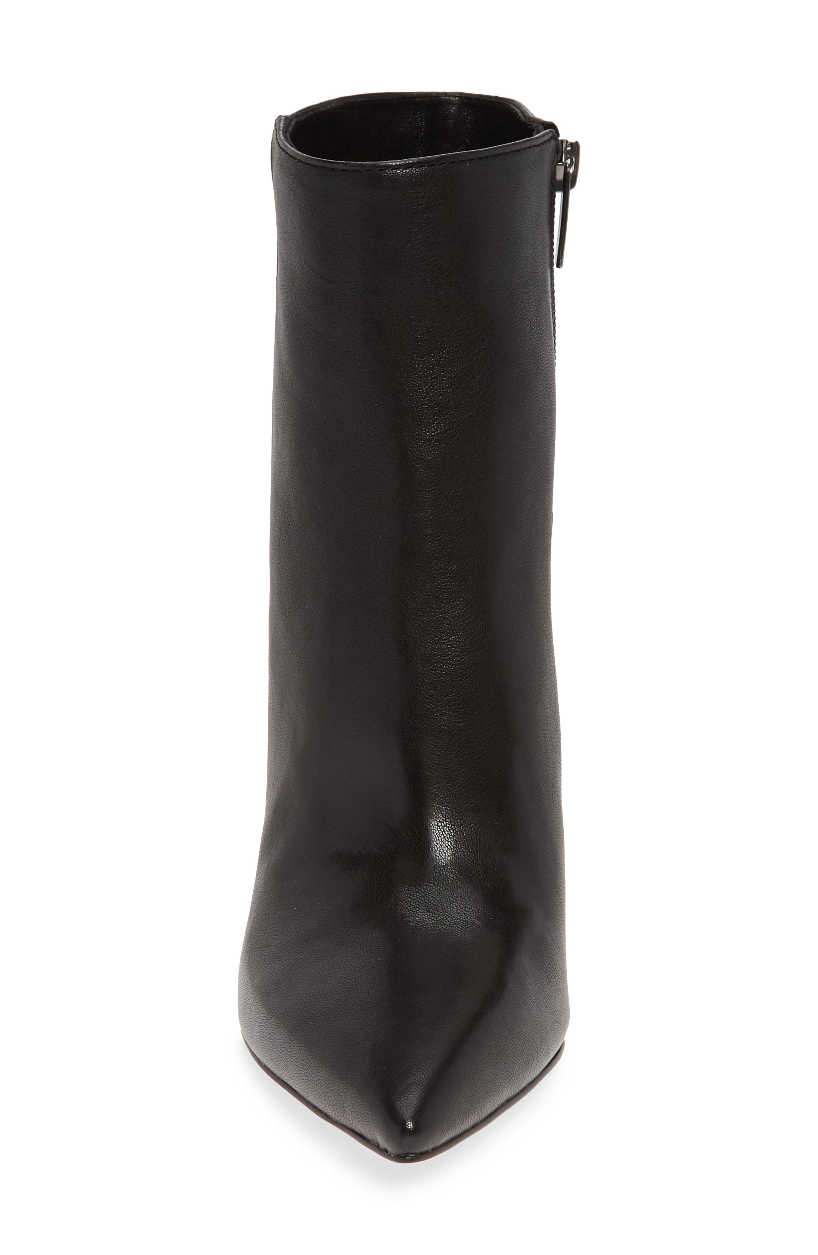 Sashala Pointed Toe Bootie, Alternate, color, BLACK LEATHER