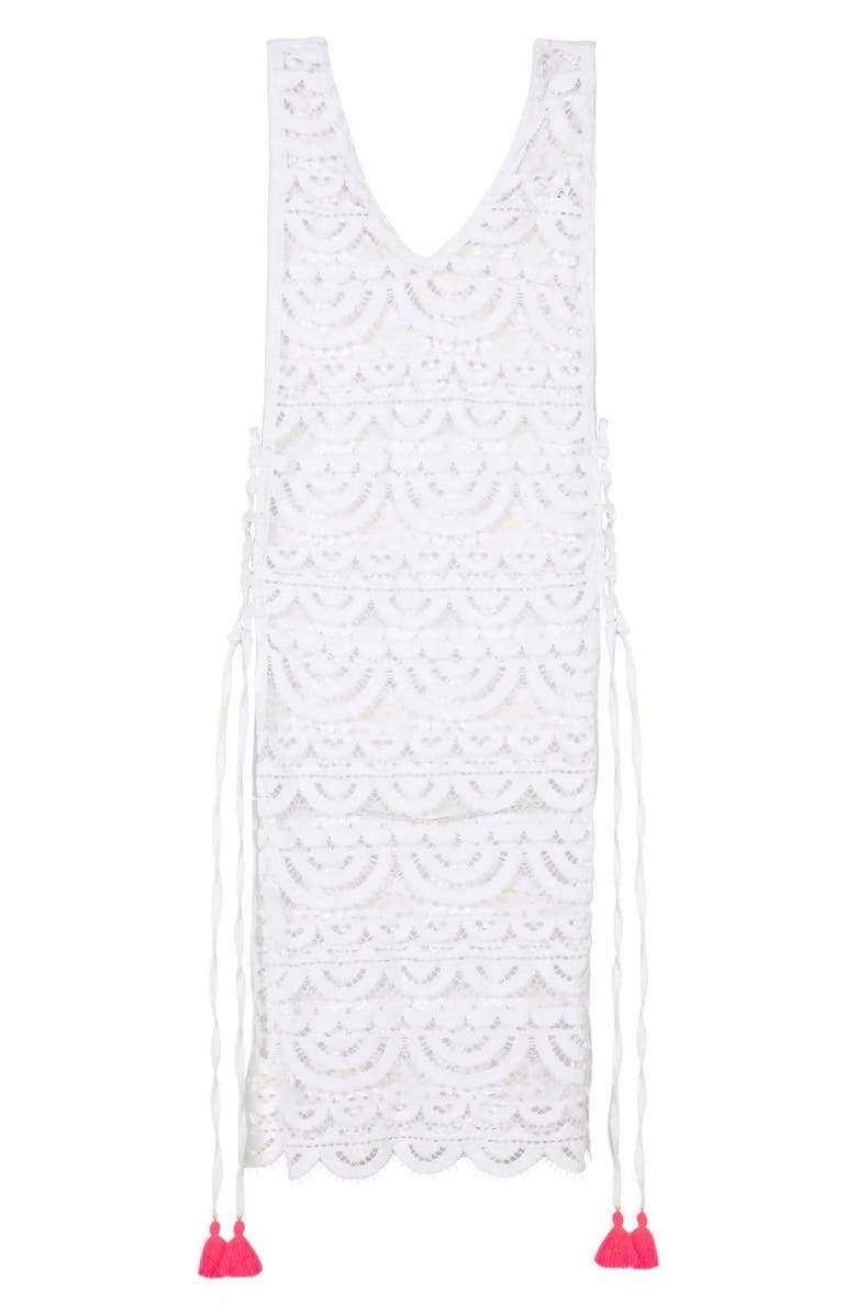 PQ SWIM Kids' Little Joy Cover-Up Dress, Main, color, Water Lily