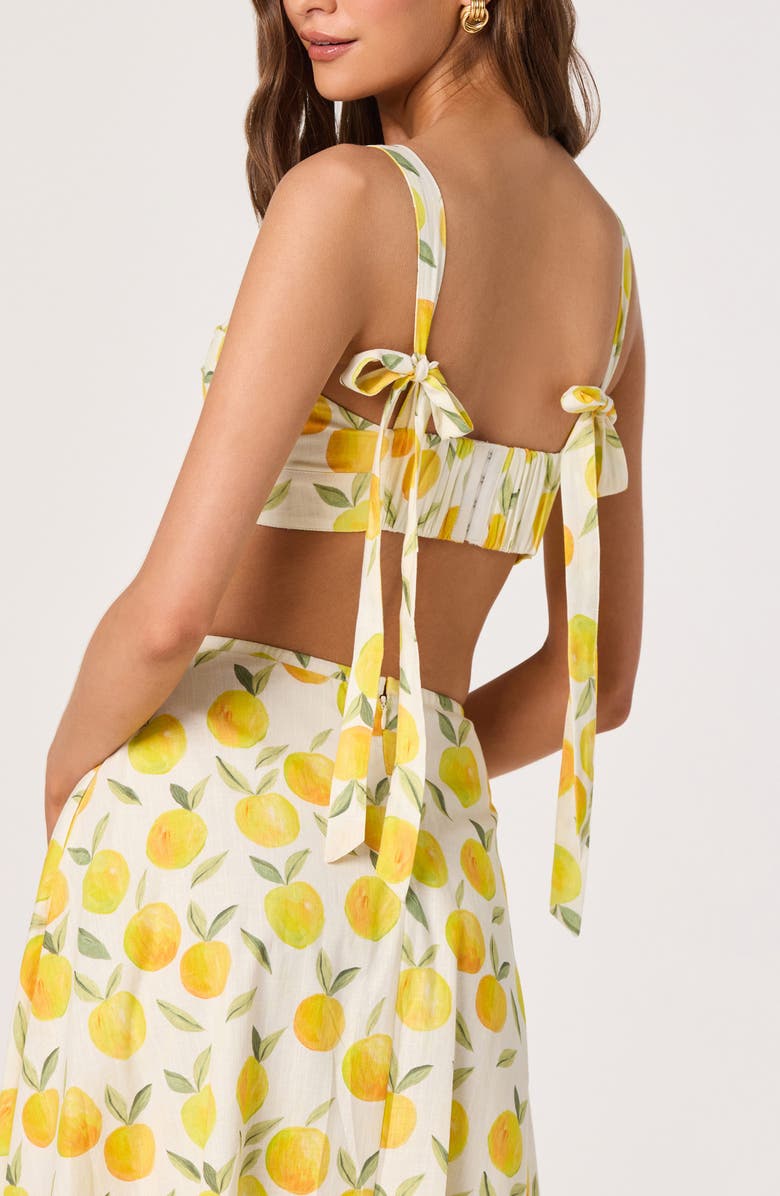ASTR the Label Myria Lemon Print Crop Top, Alternate, color, Lemon Print