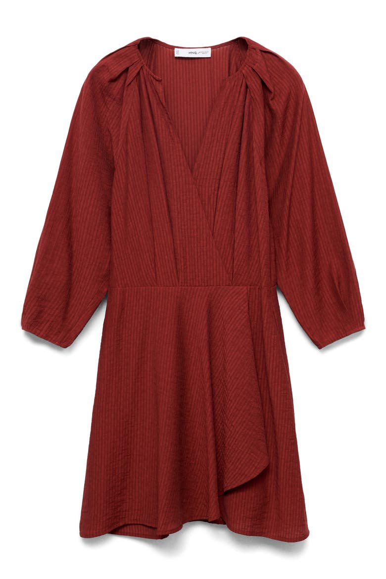 Textured Long Sleeve Dress, Alternate, color, MAROON