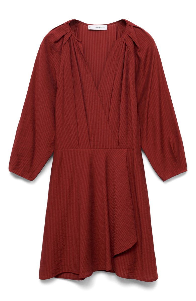 MANGO Textured Long Sleeve Dress, Alternate, color,