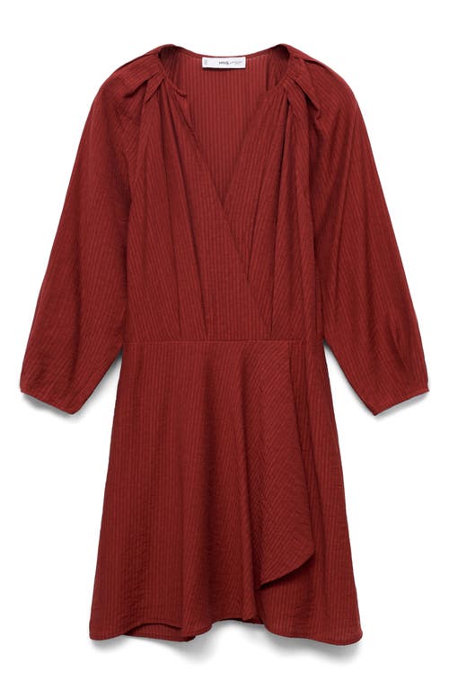Mango Dress Maroon In Maroon