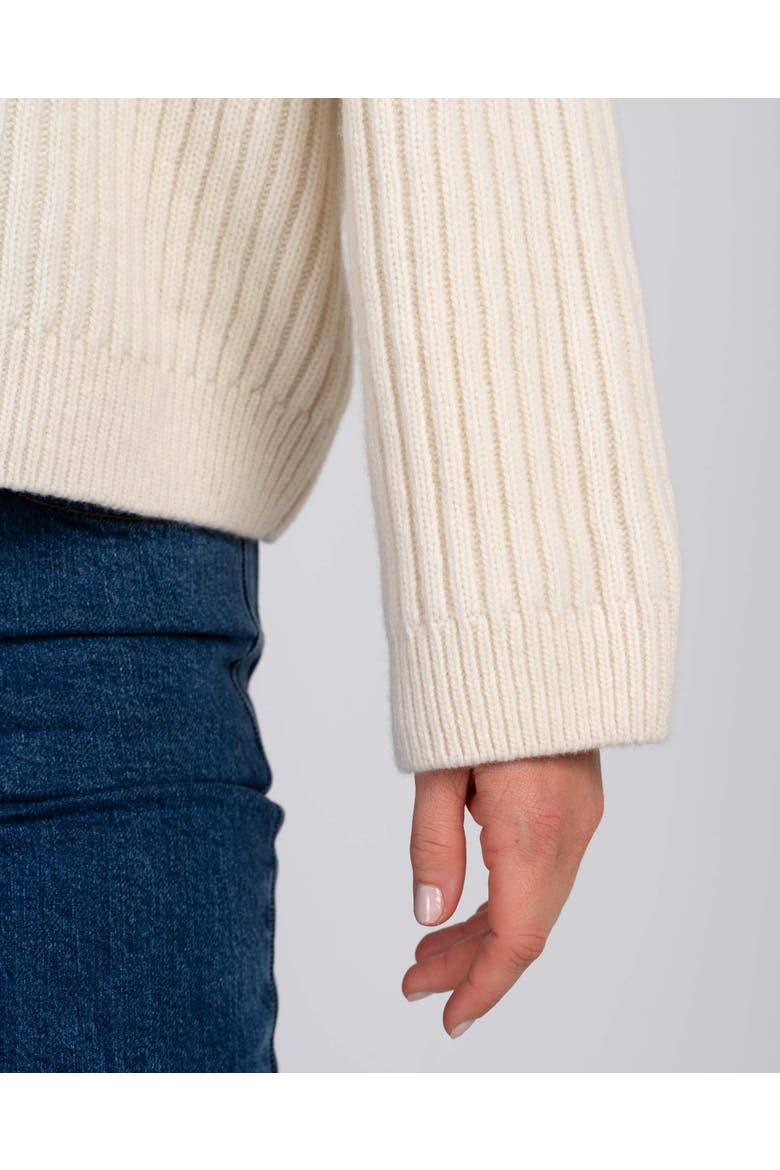 Maeve Rib Knit Sweater, Alternate, color, Cream