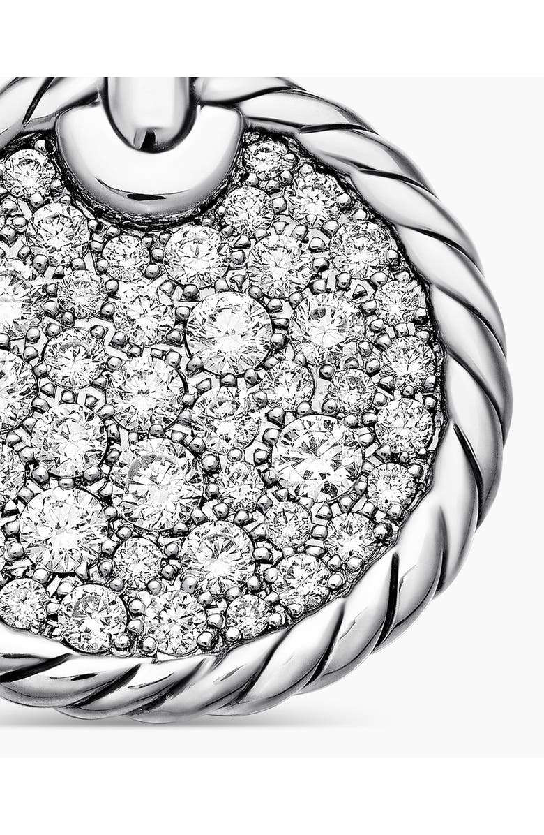 David Yurman Elements<sup>®</sup> Disc Pendant in Sterling Silver with Pavé Diamonds, Alternate, color, Sterling Silver