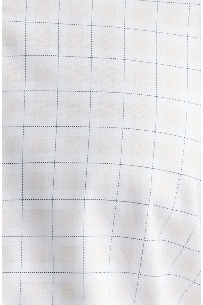 Modern Fit Check Non-Iron Cotton Twill Dress Shirt, Alternate, color, BEIGE