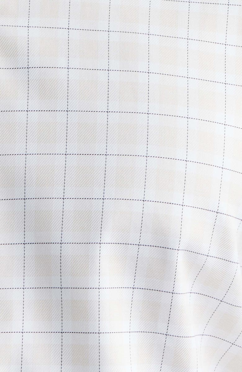 1863 by Eterna Modern Fit Check Non-Iron Cotton Twill Dress Shirt, Alternate, color, Beige